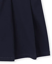 Girls Uniform Stretch Pleated Skort