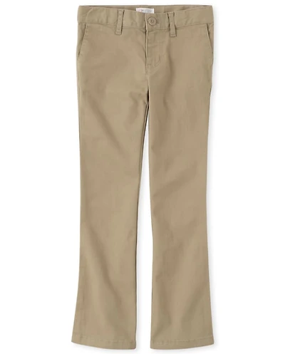 Girls Uniform Stretch Bootcut Chino Pants