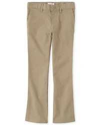 Girls Uniform Stretch Bootcut Chino Pants