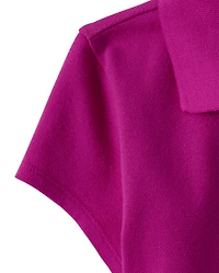 Polo en piqué d'uniforme pour fille