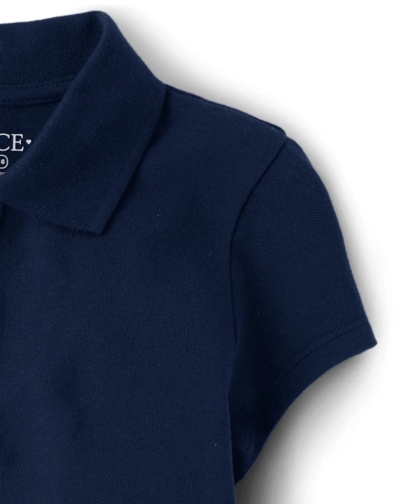 Polo en piqué d'uniforme pour fille