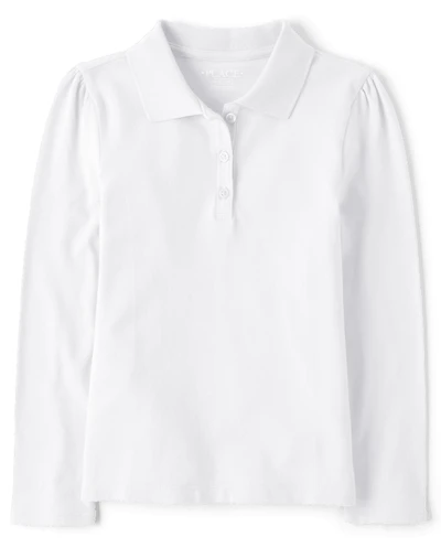 Polo piqué extensible et doux pour uniforme filles
