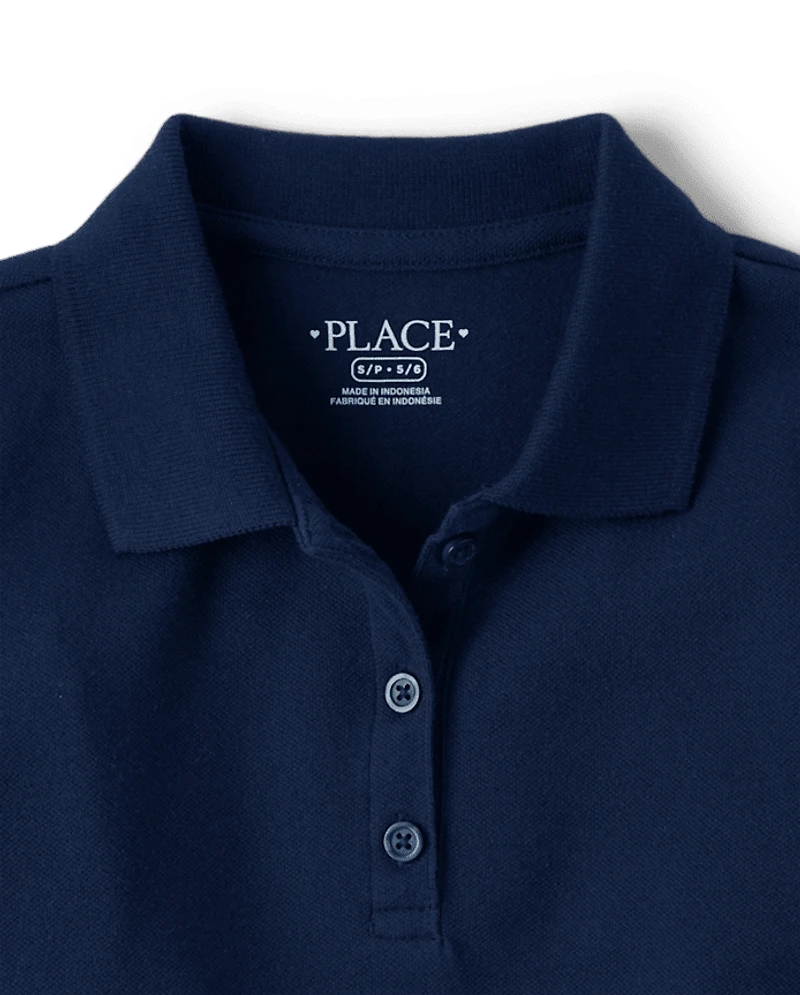 Polo en piqué d'uniforme pour fille