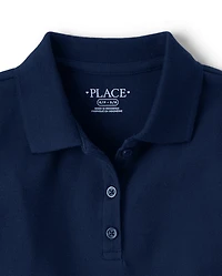 Polo en piqué d'uniforme pour fille