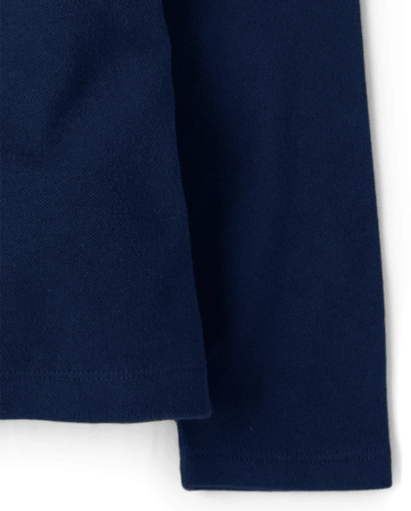 Polo en piqué d'uniforme pour fille