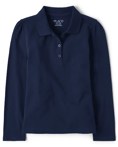 Polo en piqué d'uniforme pour fille