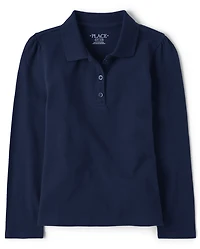 Polo en piqué d'uniforme pour fille