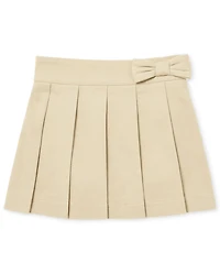 Toddler Girls Uniform Bow Stretch Pleated Skort