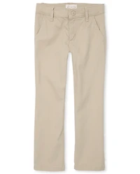 Girls Uniform Stretch Skinny Chino Pants