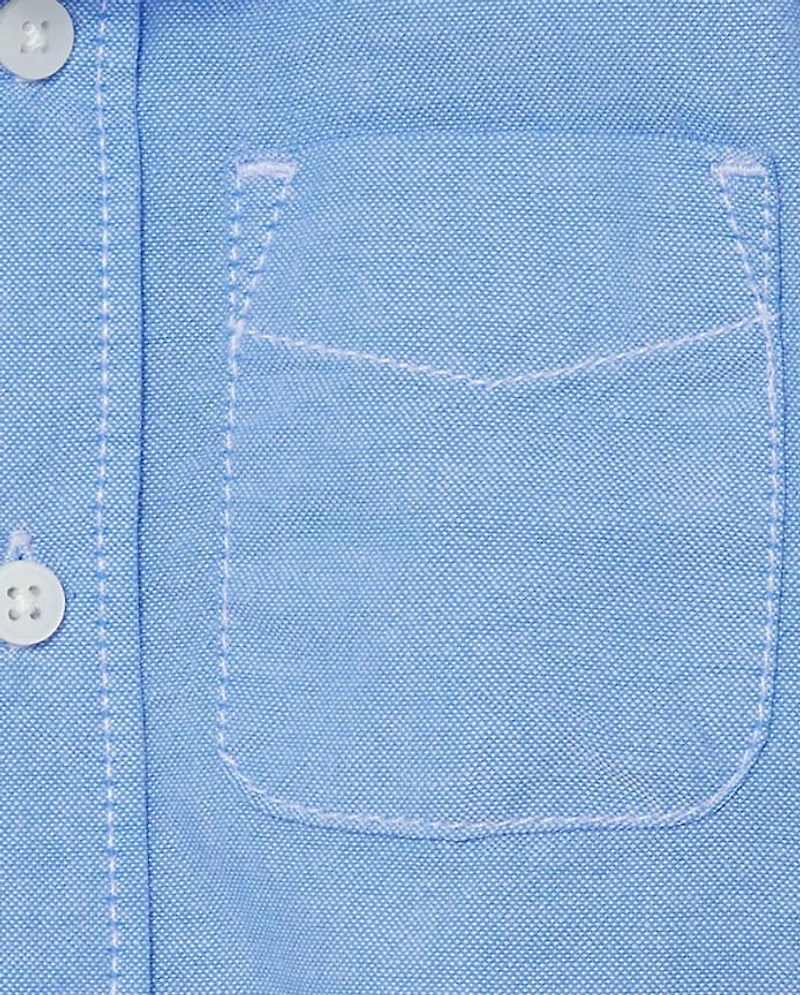 Chemise Oxford boutonnée uniforme pour bébé et tout-petit garçon