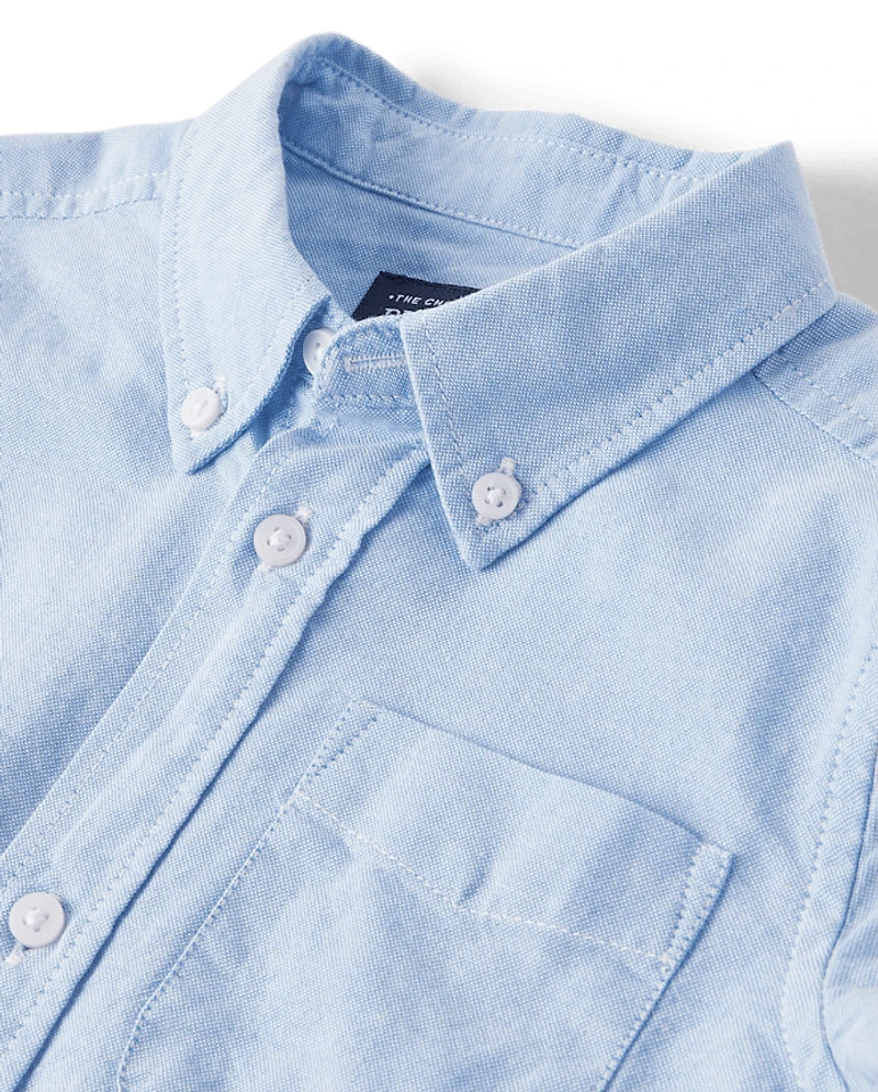 Chemise boutonnée Oxford d'uniforme pour garçon