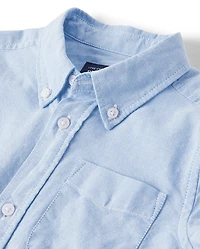 Chemise boutonnée Oxford d'uniforme pour garçon
