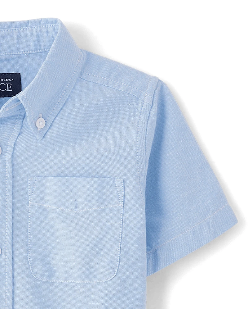 Chemise boutonnée Oxford d'uniforme pour garçon