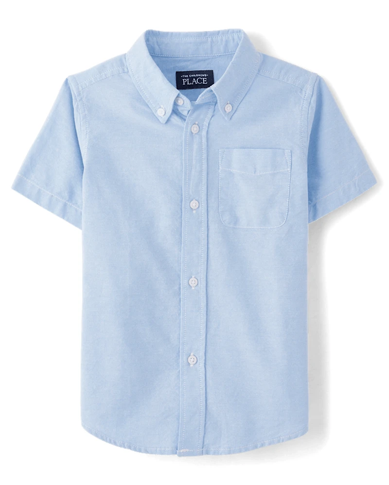 Chemise boutonnée Oxford d'uniforme pour garçon