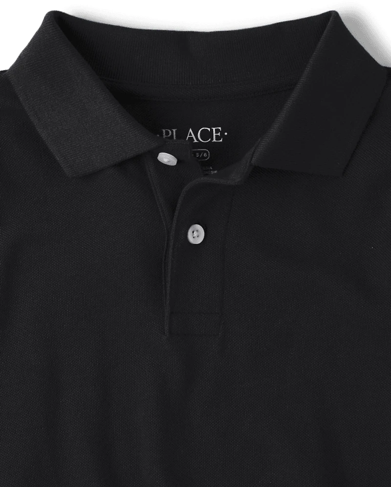 Polo piqué doux pour uniforme enfants
