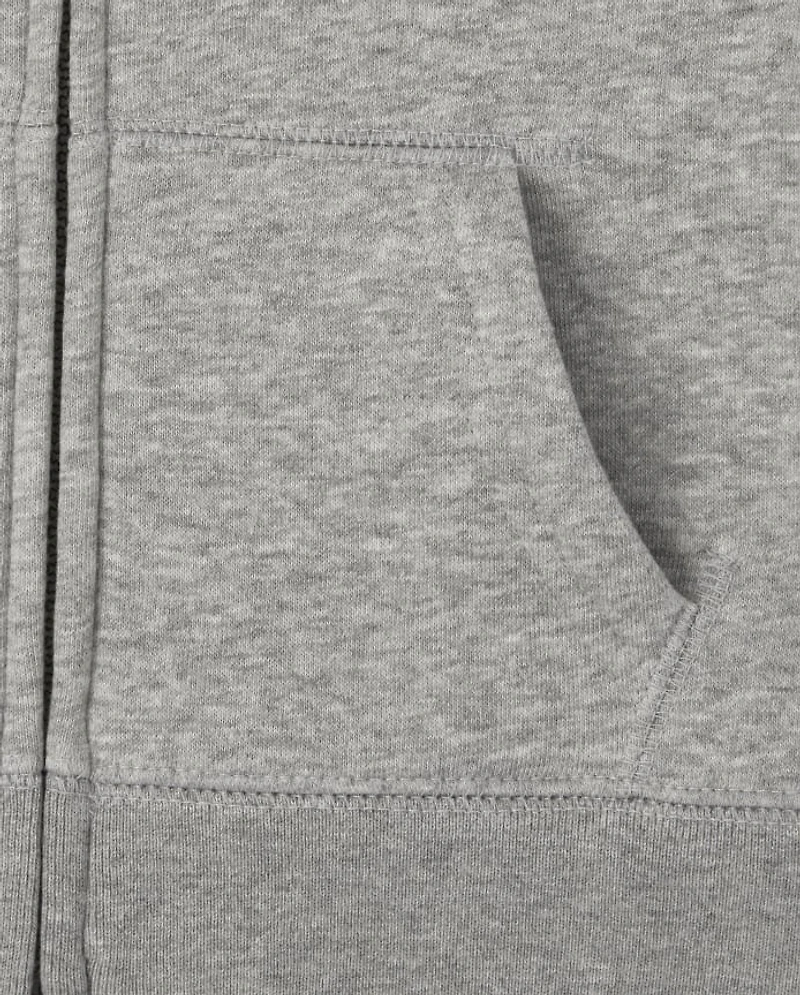 Sweat à capuche zippé uniforme unisexe pour tout-petit