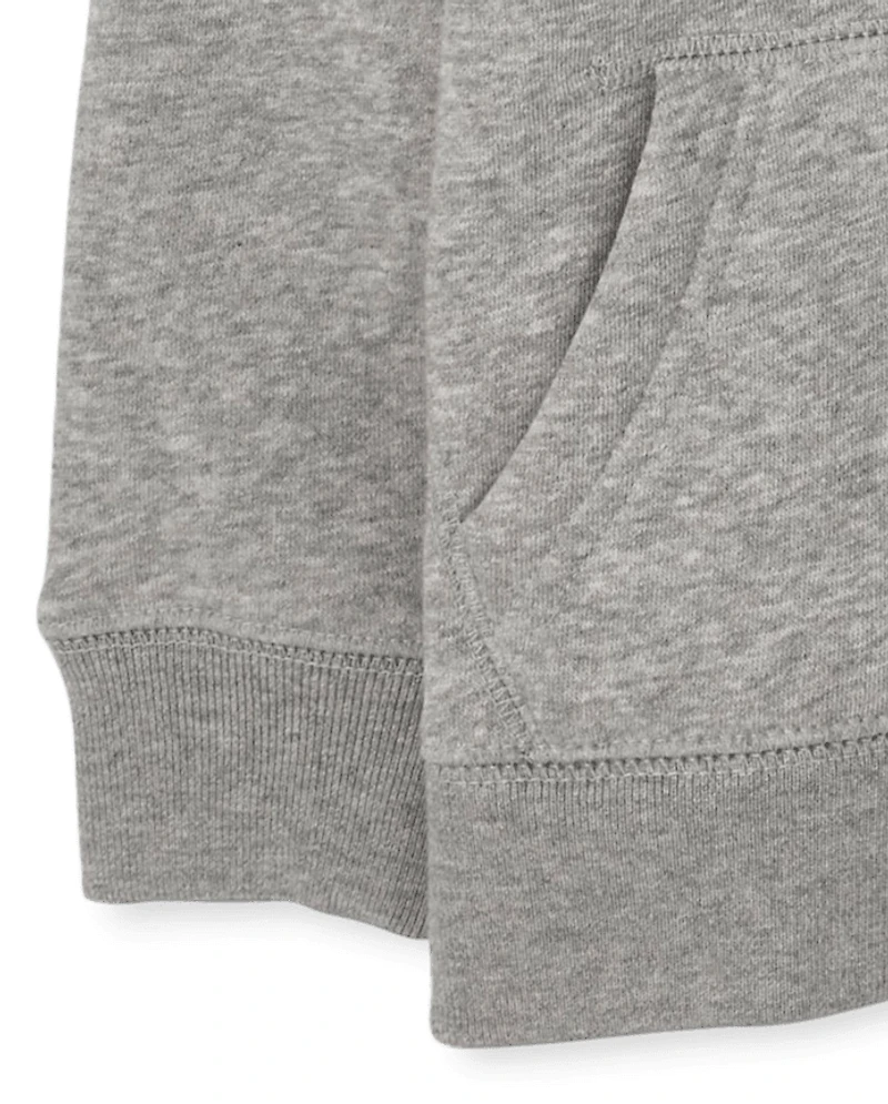 Sweat à capuche zippé uniforme unisexe pour tout-petit