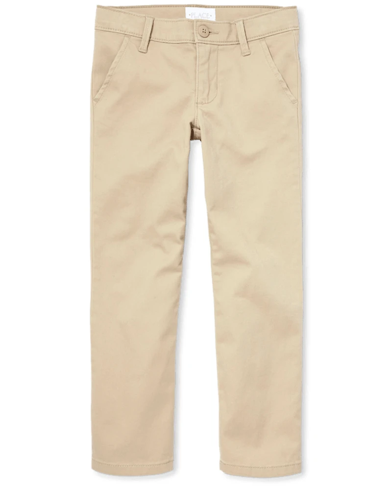 Girls Uniform Stretch Skinny Chino Pants