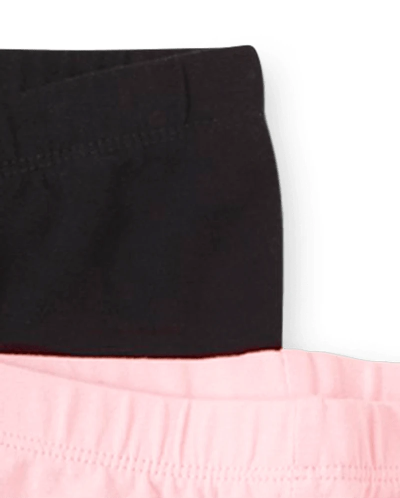 Lot de 2 leggings pour bébé et toute-petite fille
