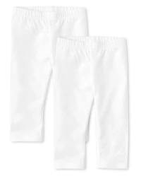 Baby And Toddler Girls Capri Leggings 2-Pack
