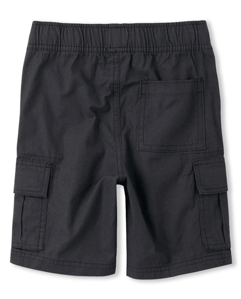 Boys Ripstop Pull On Cargo Shorts