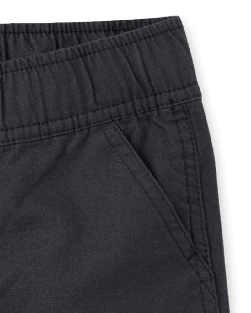 Boys Ripstop Pull On Cargo Shorts