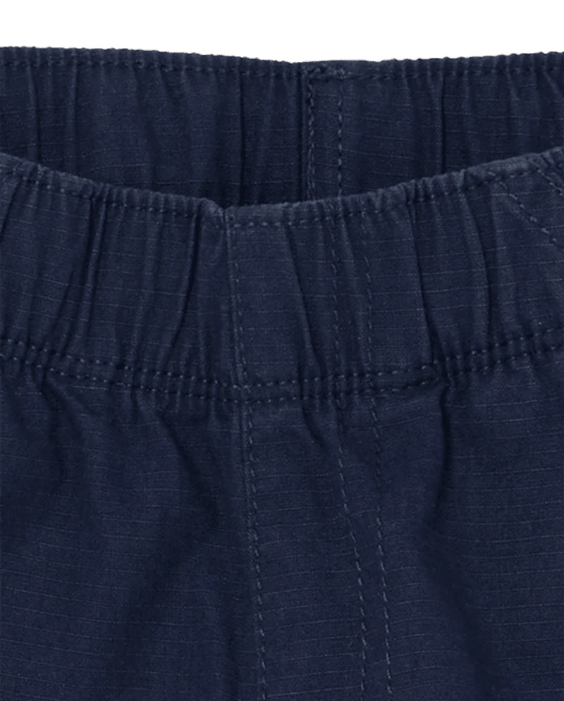 Toddler Boys Ripstop Pull On Cargo Shorts