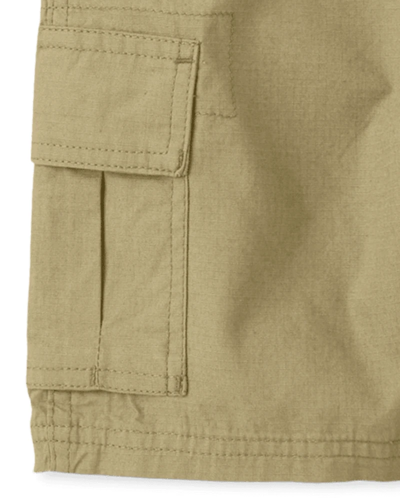 Boys Ripstop Pull On Cargo Shorts