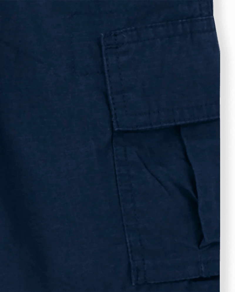 Boys Ripstop Pull On Cargo Shorts