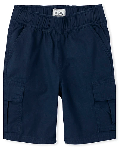 Boys Ripstop Pull On Cargo Shorts