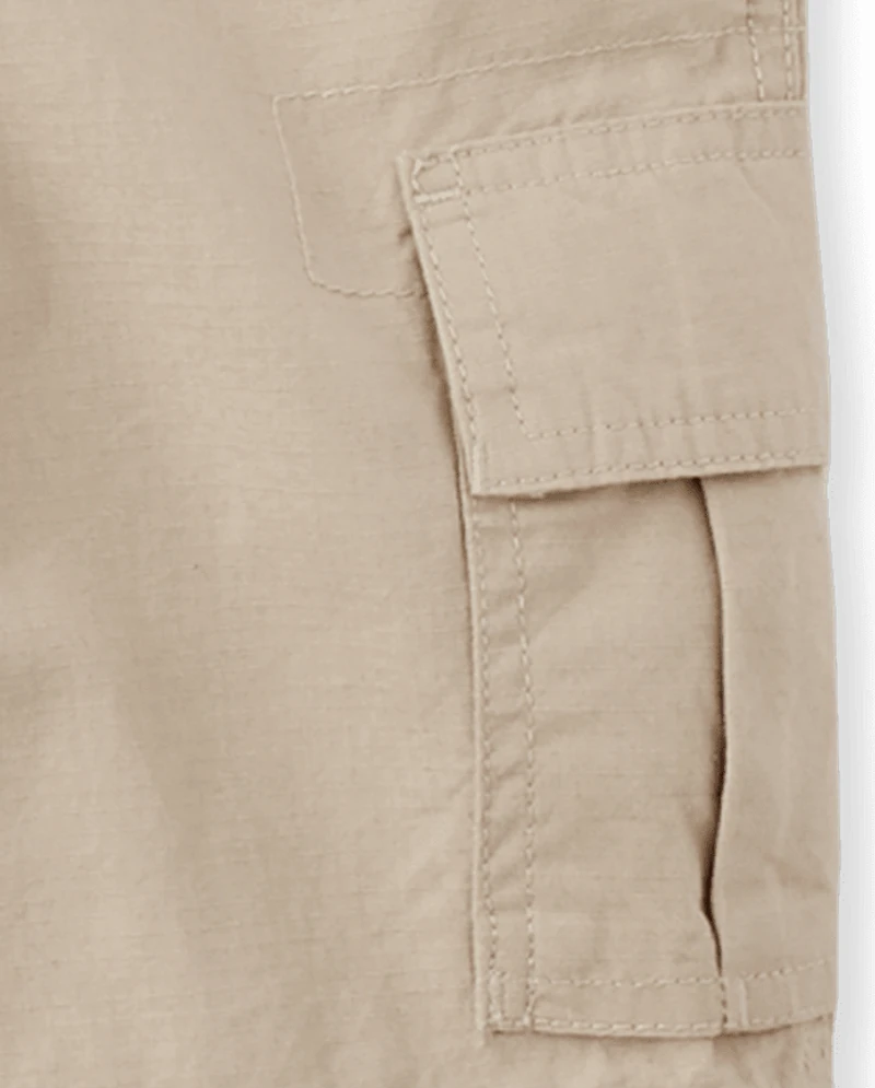 Boys Ripstop Pull On Cargo Shorts