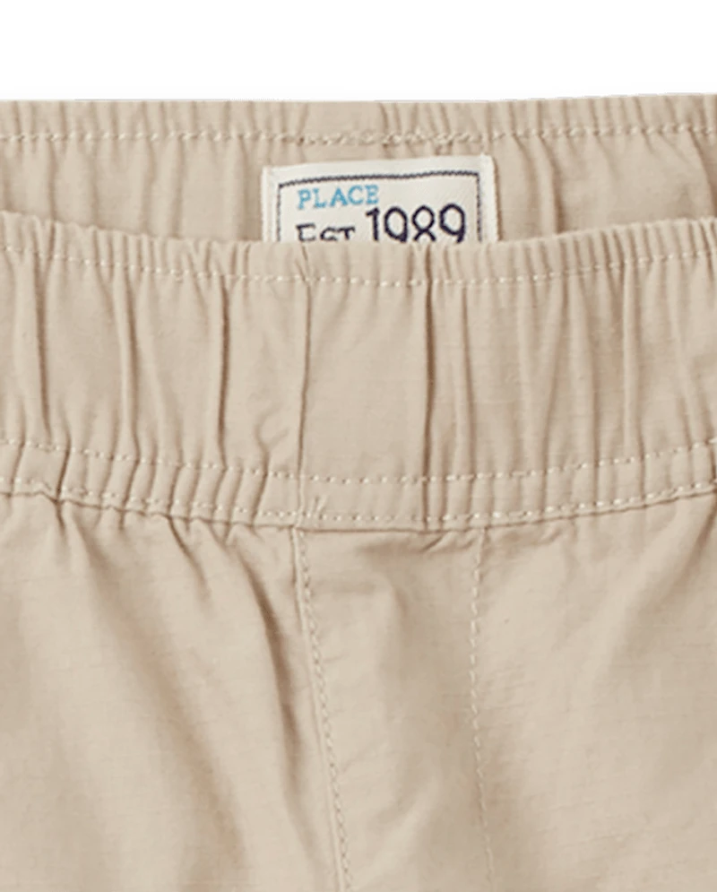 Boys Ripstop Pull On Cargo Shorts