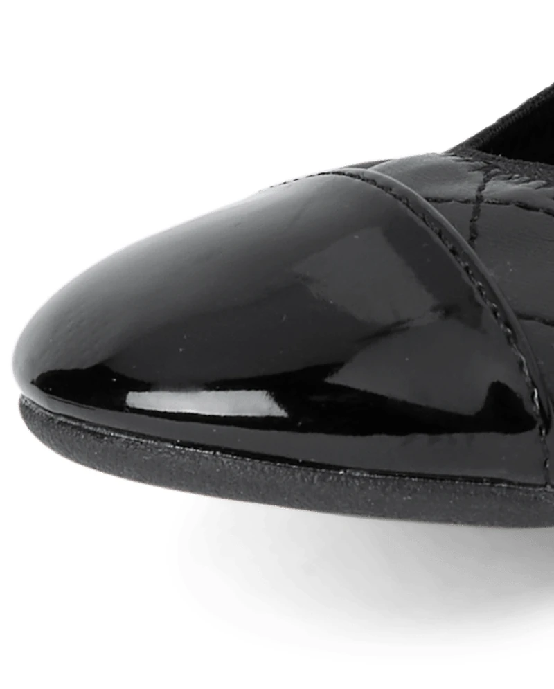 Girls Quilted Ballet Flats