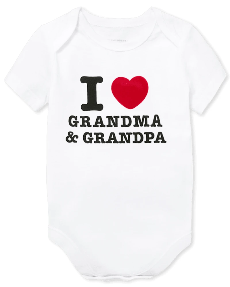 Baby Grandma And Grandpa Graphic Bodysuit