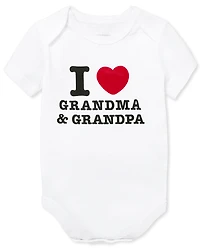 Baby Grandma And Grandpa Graphic Bodysuit
