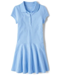 Girls Uniform Soft Pique Polo Dress