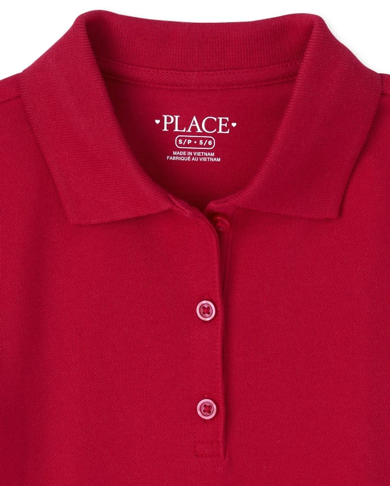 Girls Uniform Soft Pique Polo Dress