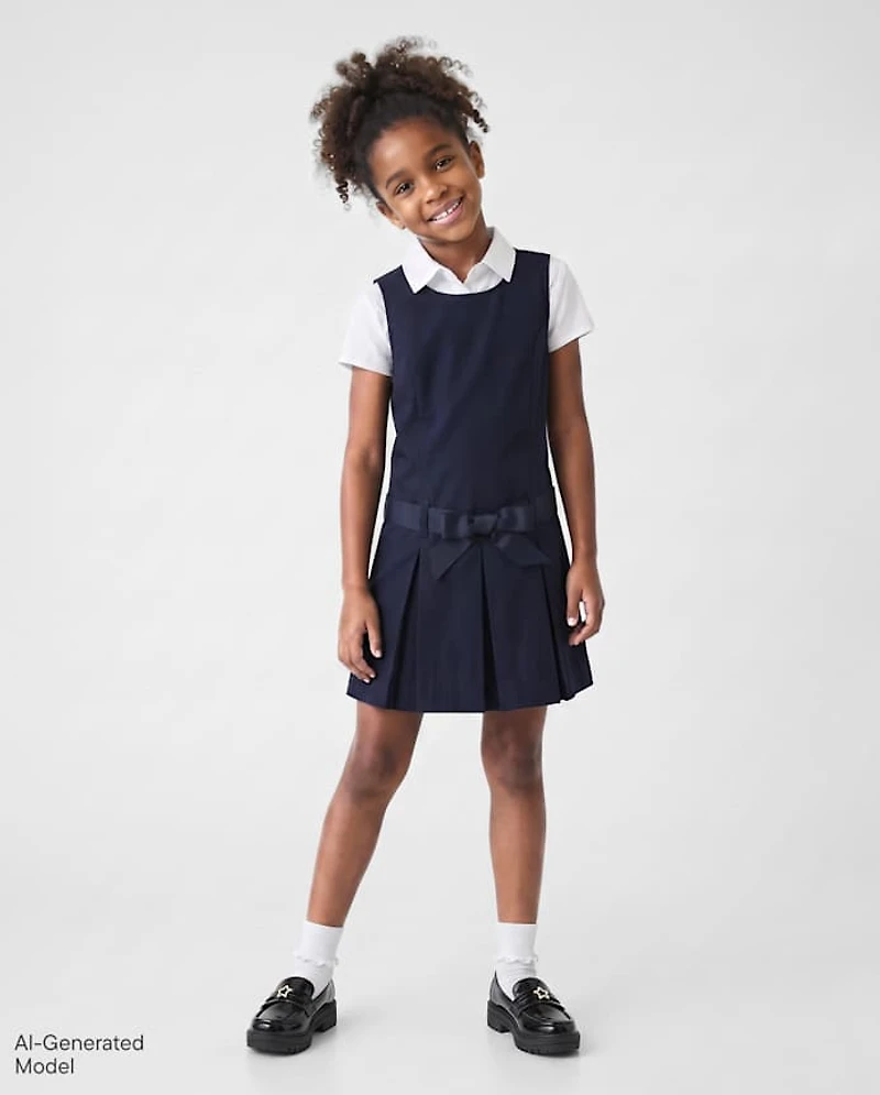 Girls Uniform Bow Jumper