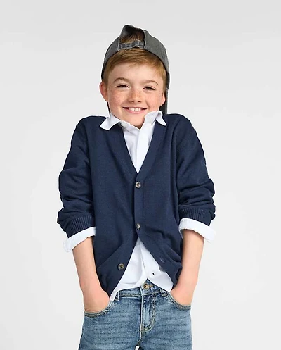 Boys V Neck Cardigan