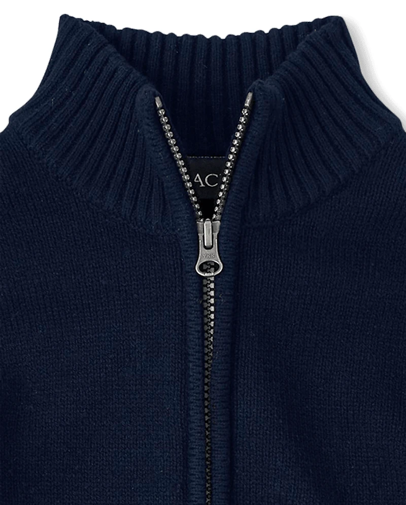 Boys Zip Up Sweater