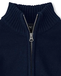 Boys Zip Up Sweater