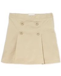 Girls Uniform Stretch Button Skort