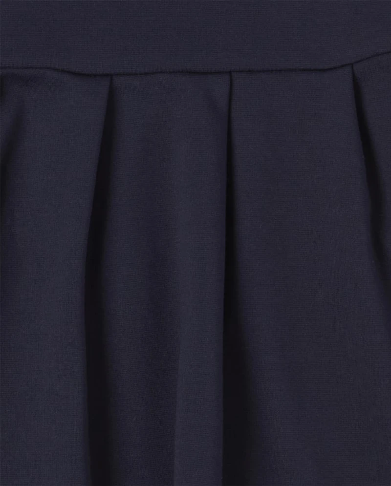 Girls Uniform Ponte Knit 2 1 Dress