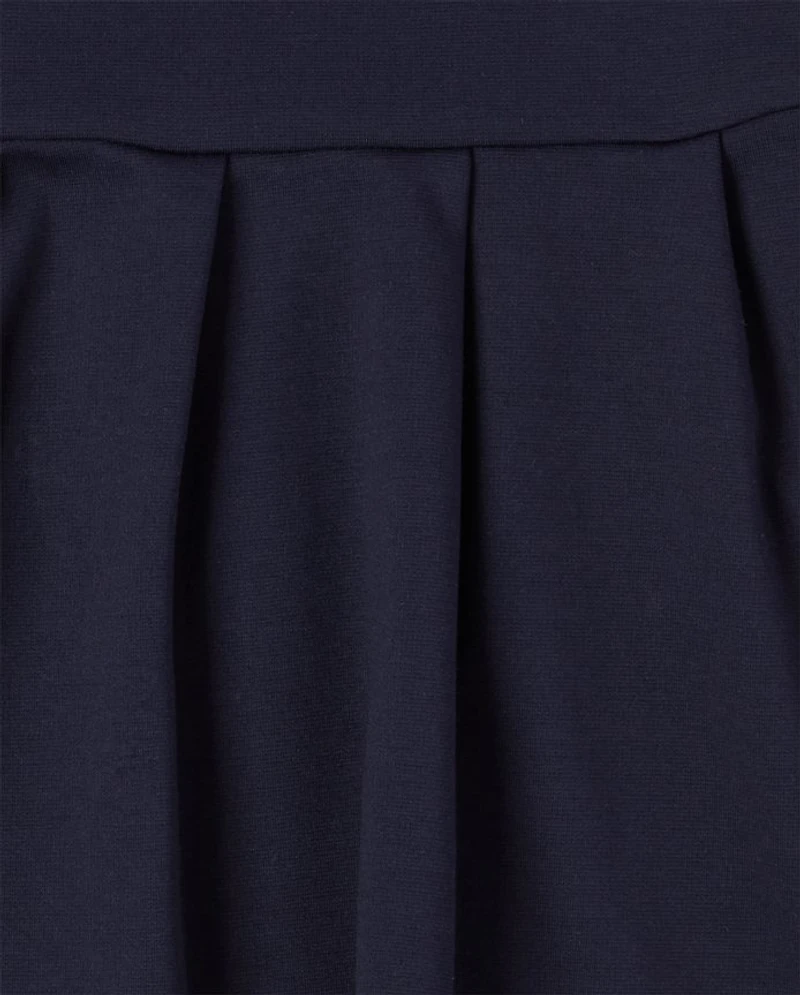 Girls Uniform Ponte Knit 2 1 Dress