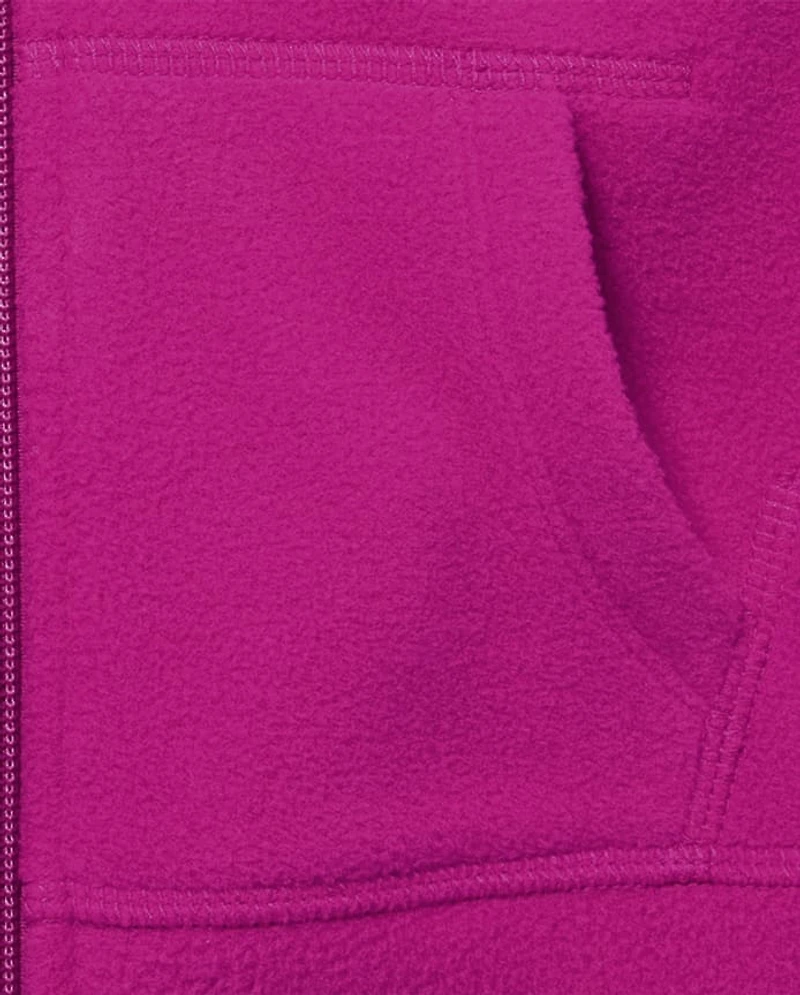 Girls Microfleece Zip Up Hoodie