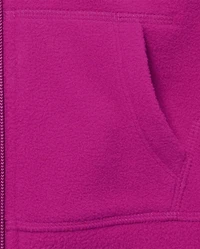 Girls Microfleece Zip Up Hoodie