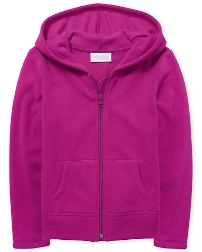Girls Microfleece Zip Up Hoodie