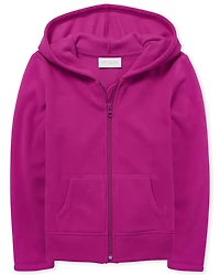 Girls Microfleece Zip Up Hoodie