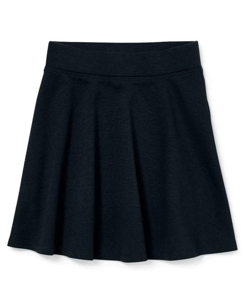 Girls Uniform Ponte Knit Skort