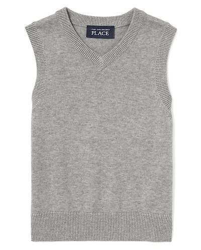 Gilet d'uniforme à col en V pour tout-petits garçons